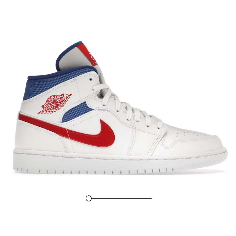 Jordan 1 Mid White Red Royal (Women's)